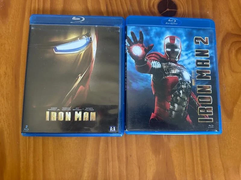 lot blu-ray iron man 1 + iron man 2
